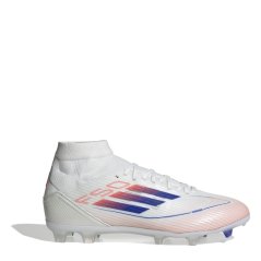 adidas F50 League Mid-cut Womens Firm Ground Football Boots White/Blue