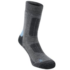 Karrimor 2 Pack Trekking Socks Juniors Grey/Sky