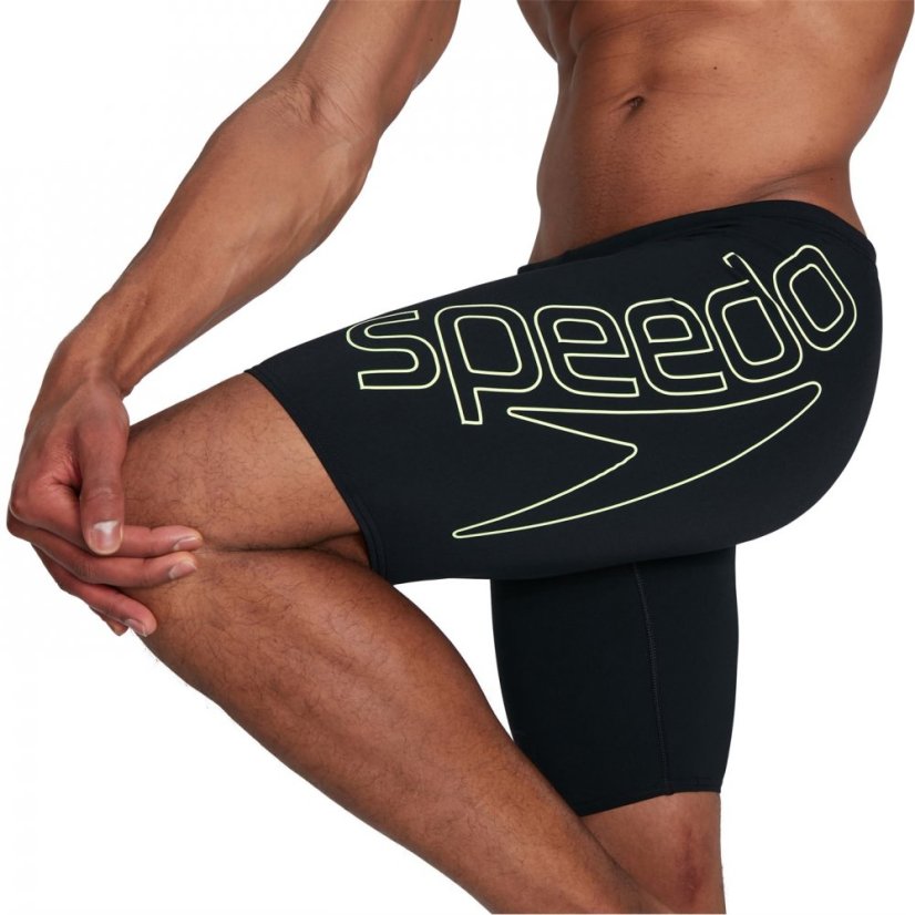 Speedo Boom Logo Placement Jammer Swim pánske šortky Black/Green