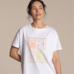 Craghoppers Women's Yago Short-Sleeve Cotton Oversized-Fit T-Shirt White Summer