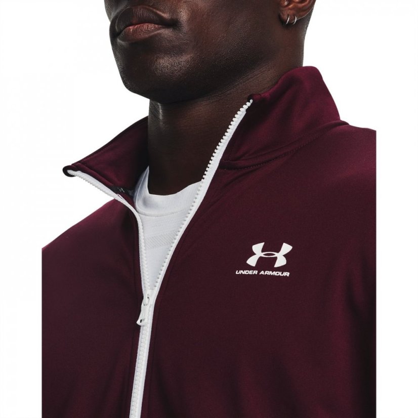 Under Armour Tricot Jacket Mens Maroon