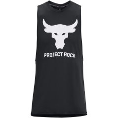 Under Armour Project Rock Brahma Sleeveless Vest Mens Black/White