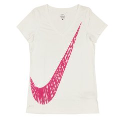 Nike GFX Boyfriend Short Sleeve Top Ladies White