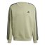 adidas Mens Crew 3-Stripes Pullover Sweatshirt Tent Green