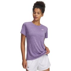 Under Armour Tech Twist Short Sleeve Womens Purple Crest