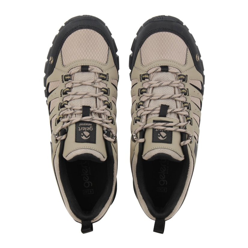 Gelert Ridgeway Waterproof Walking Shoes Mens Stone/Black