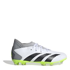 adidas Predator Accuracy Academy Childrens Firm Ground Football Boots White