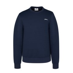 Slazenger Fleece Crew Sweater Mens Navy