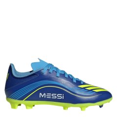 adidas F50 League Childrens Firm Ground Football Boots Blue/Yellow