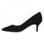 Linea Kitten Heel Shoes Black Suede
