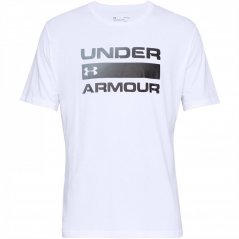 Under Armour Team Wordmark Short Sleeve T Shirt Mens White
