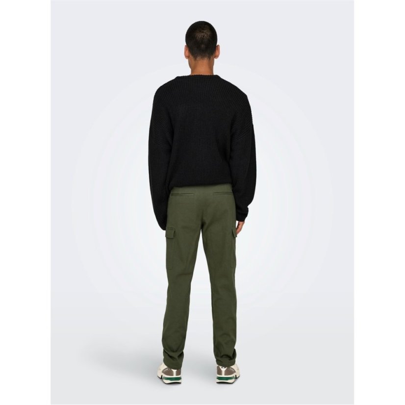 Only Men's Cargo Trousers Olive Night