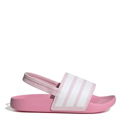adidas Adilette Estrap Slides Kids Pink/White