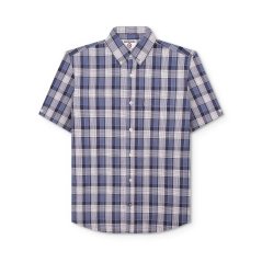 Lambretta Check Shirt Navy/White