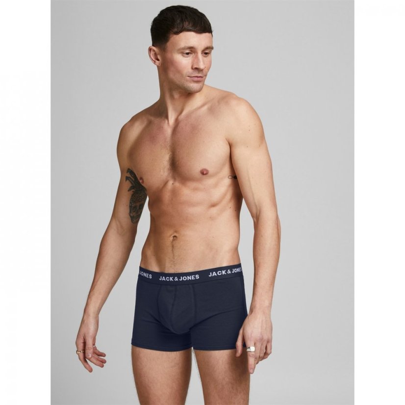 Jack and Jones Solid Mens 10-Pack Boxer Trunks Navy Blazer