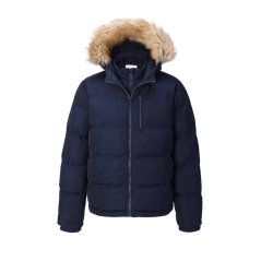 SoulCal Cal 2 Zip Bubble Jacket for Mens Navy