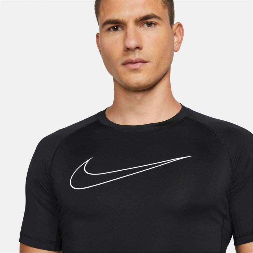 Nike Pro Men's Tight Fit Short-Sleeve Top Black