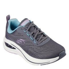 Skechers Engineered Mesh Lace-Up W Air-Cool Runners Womens Grey/Blue