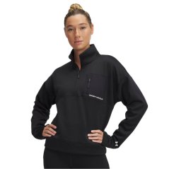 Under Armour Armour Woven Fleece Half-Zip Top Black