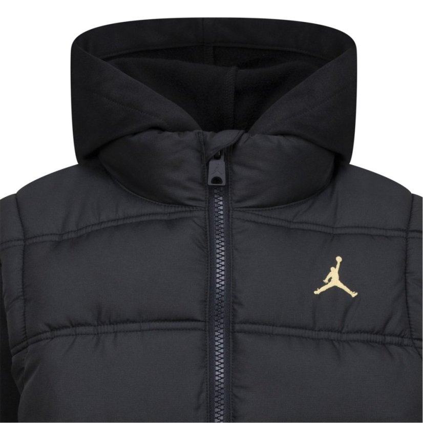 Air Jordan Kids' Lightweight Quilted Puffer Jacket Black/Gold