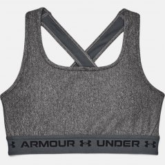 Under Armour Armour Medium Support Crossback Bra Womens Charcoal Light Heather