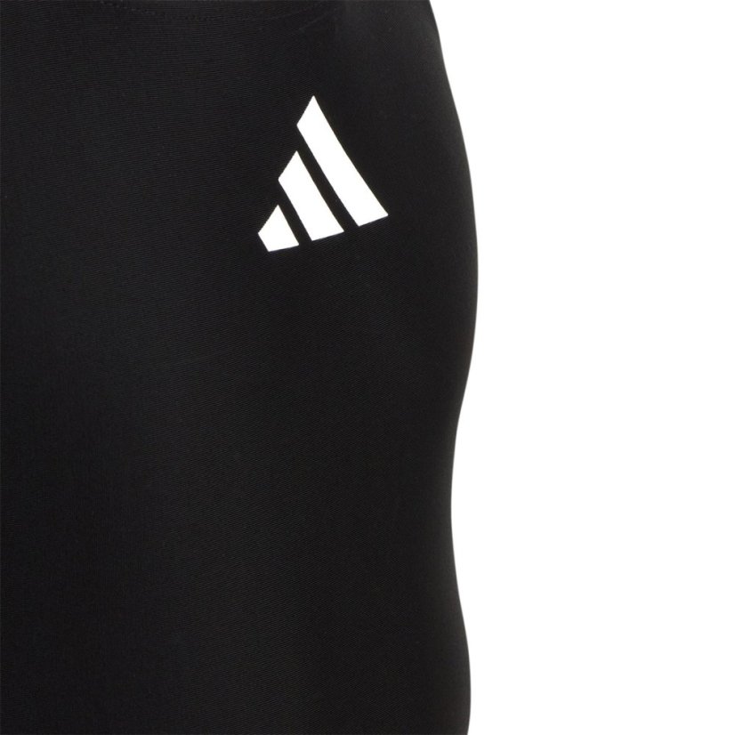 adidas Solid Small Logo Swimsuit Black/White