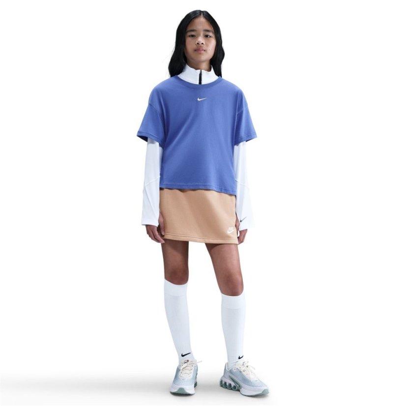 Nike Sportswear Big Kids' (Girls') T-Shirt Blue