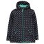 Gelert Kids' Coast Waterproof Windproof Hooded Long Sleeve Waterproof Jacket Navy Polka Dot