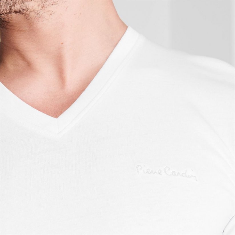 Pierre Cardin Cardin V Neck T Shirt White