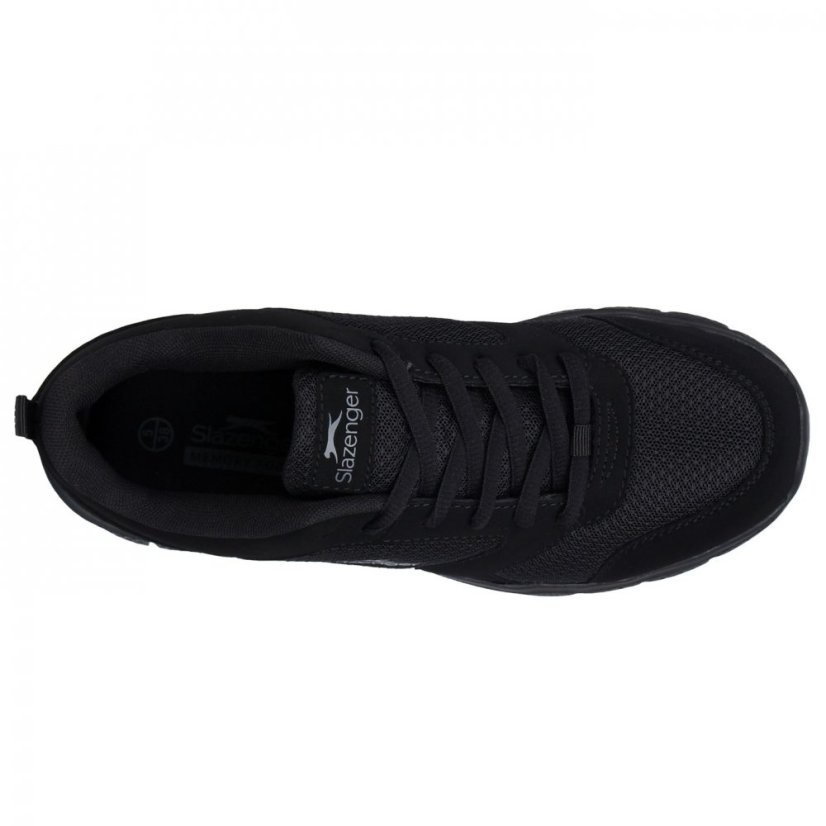 Slazenger Force Mesh Junior Boys Trainers Black/Black