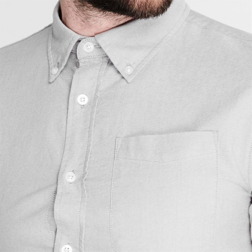 Firetrap Basic Oxford Shirt Grey