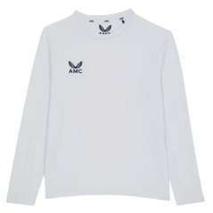 Castore AMC LS Performance T-Shirt Junior White/Navy
