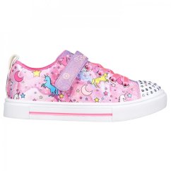 Skechers Twinkle Sparks Unicorn Dreams Childs Trainers Pink Multi
