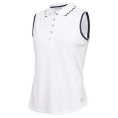 Calvin Klein Golf Lamb Nadia Sleeveless dámske polo tričko Wht-Nvy