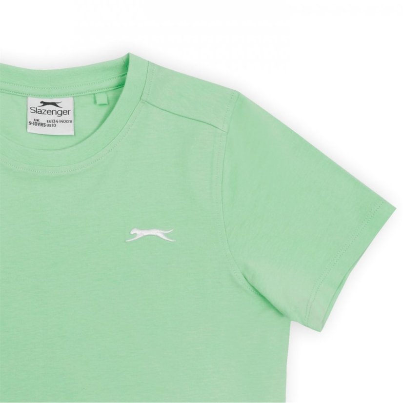 Slazenger Plain T Shirt Junior Boys Green