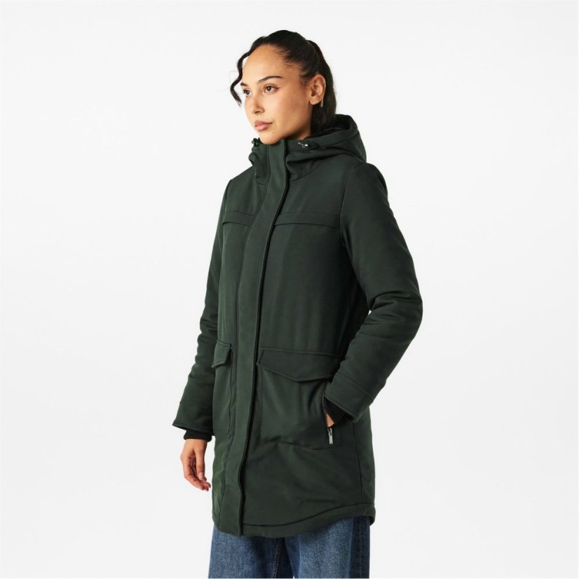 Only Women's Hooded Long Weather-Resistant Parka Peat