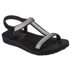 Skechers Meditation Flat Sandals Womens Black