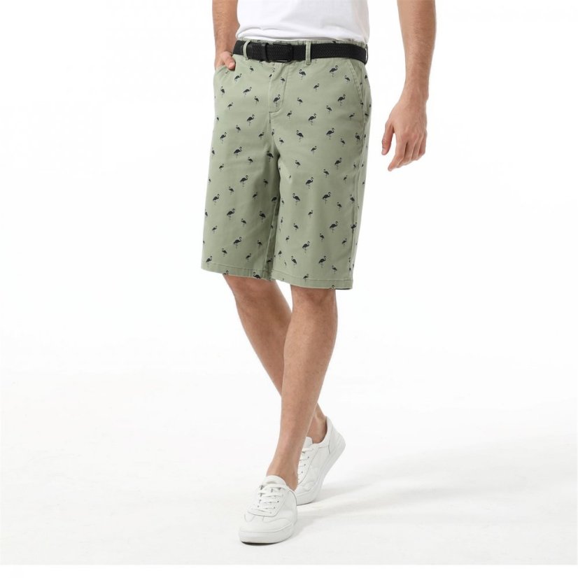 Fabric Chino Short Mens Green