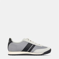 Lonsdale Men's Selhurst Suede Court Trainers Grey/Black