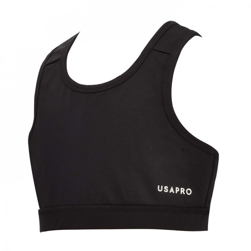 USA Pro Fitness Crop Top Junior Girls Black