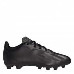 adidas X Crazyfast Club Junior Flexible Firm Ground Football Boots Black/Black