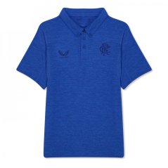 Castore Rangers Lifestyle Polo Shirt Juniors Blue