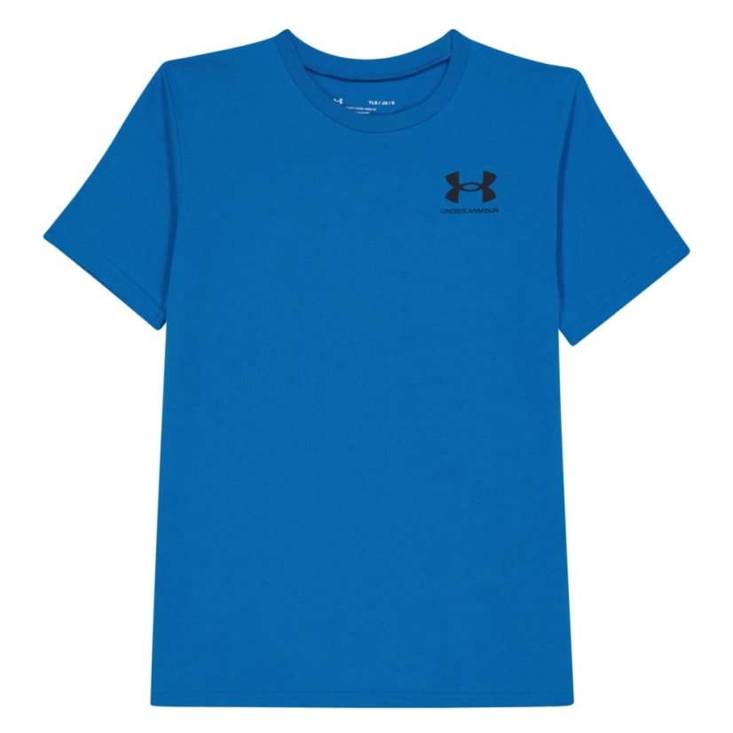 Under Armour Cotton Short Sleeve T-Shirt Junior Boys Horizon Blue