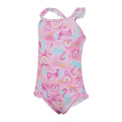 Speedo Thinstrap Frilled One Piece Baby Girls Pink/Blue