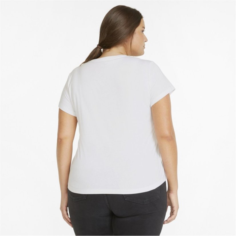 Puma Ess Logo Tee Plus T-Shirt Womens Puma White