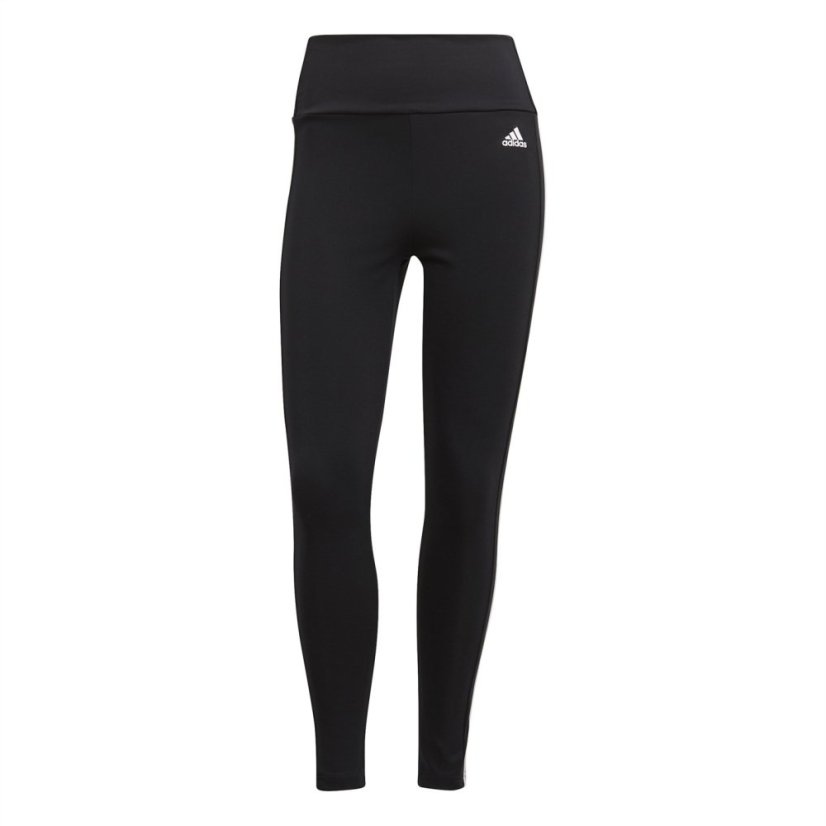 adidas Designed to Move High-Rise 3-Stripes 7/8 Sport Tig Black / White