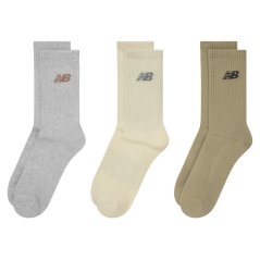 New Balance Everyday Crew Socks 3-Pack Adults Neutrals Multi