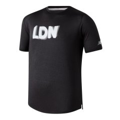 New Balance LDN Marathon Running Top Mens Black Graphic