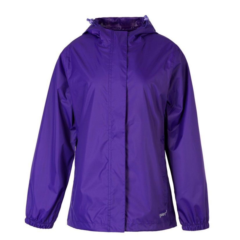 Gelert Womens Packaway Hooded Packable Waterproof Jacket Gelert Purple