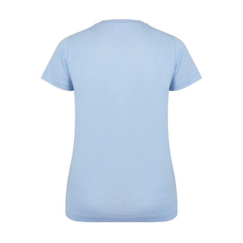 Slazenger Ladies V Neck Tee Shirt Light Blue